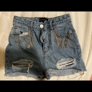 Jean Shorts with tassel